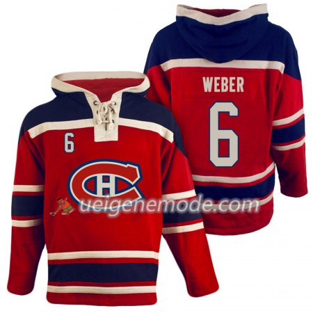 Herren Eishockey Montreal Canadiens Shea Weber 6 Rot Sawyer Hooded Sweatshirt